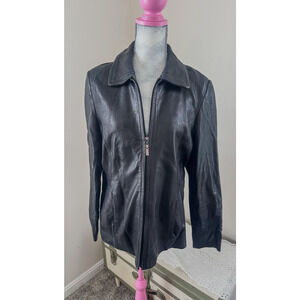 Avanti New York Women’s Black Buttery Soft Leather Jacket Medium